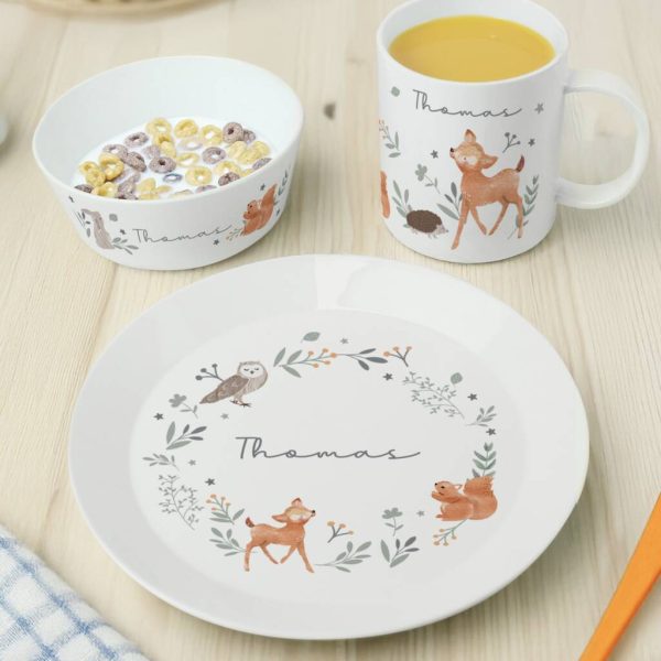 Personalised Woodland Animals Breakfast Set