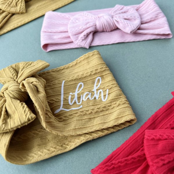 Personalised Baby Bow Headband