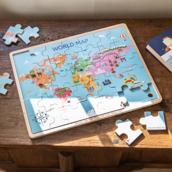 Personalised Childs World Map Puzzle