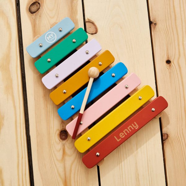 Personalised Colourful Xylophone Wooden Toy 12m+