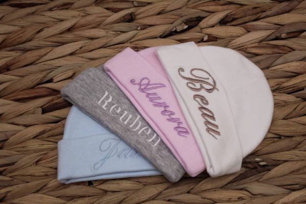 Personalised Embroidered Newborn Baby Hat