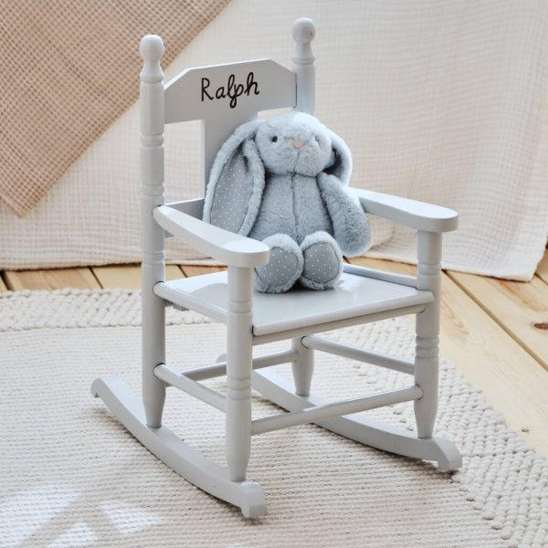 Personalised Grey Star Children's Rocking Chair 18m+