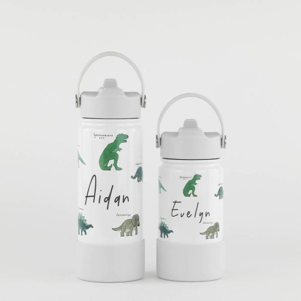 Personalised Insulated Dinosaur Bottle School Travel