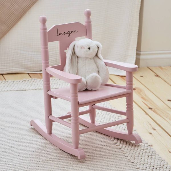 Personalised Pink Star Children's Rocking Chair 18m+