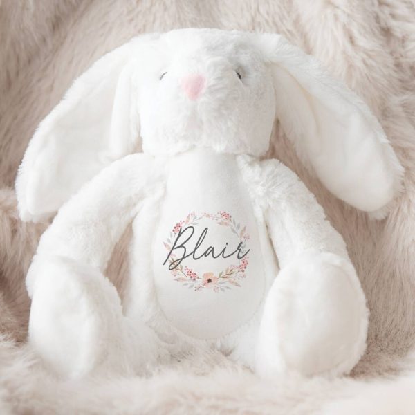 Personalised Soft Rabbit Teddy For New Baby
