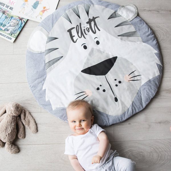 Personalised Tiger Face Baby Play Mat